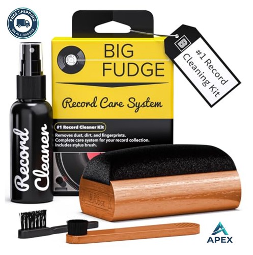 Vinyl record cleaning kit - record,
